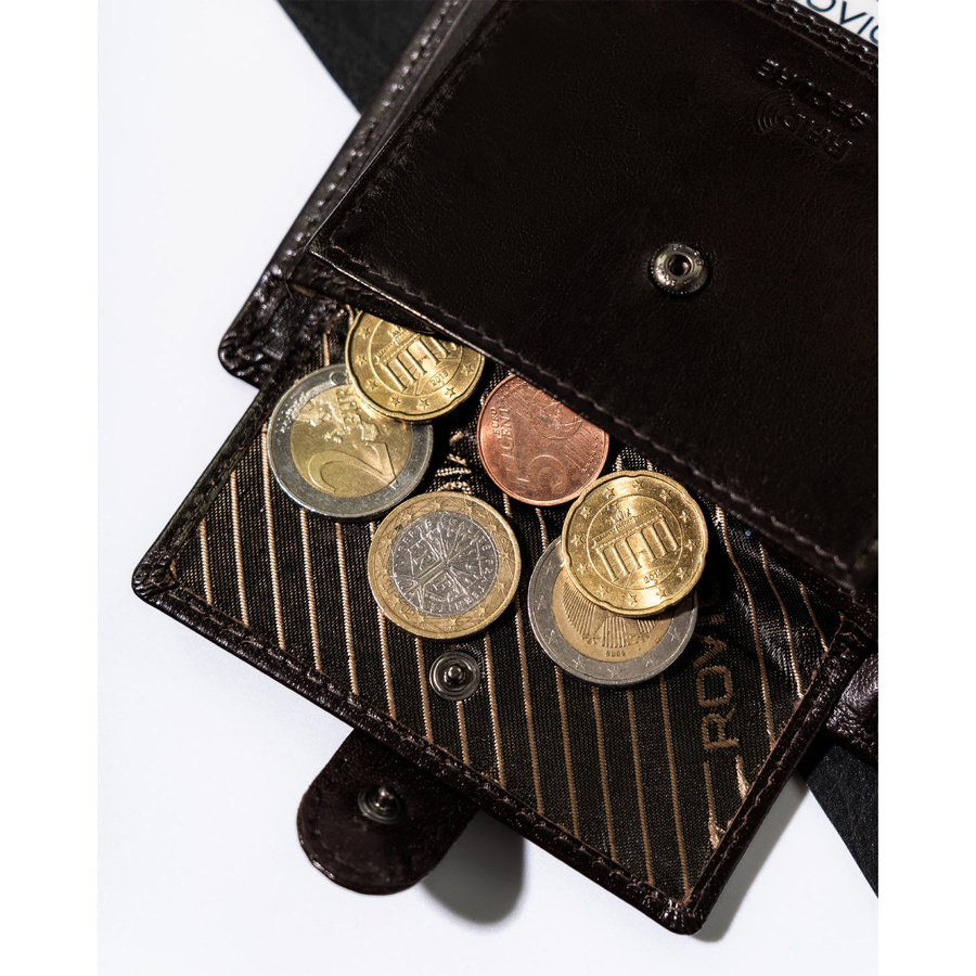 Leather wallet RFID ROVICKY PC-102L-BAR