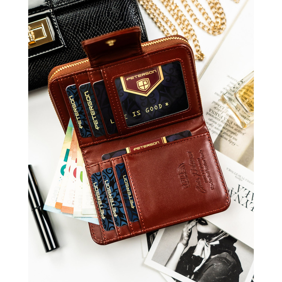 Leatherette wallet RFID PETERSON PTN 009-HF