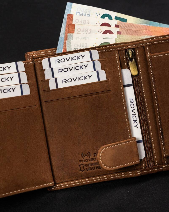 Leather wallet RFID ALWAYS WILD N4-CHM-BOU