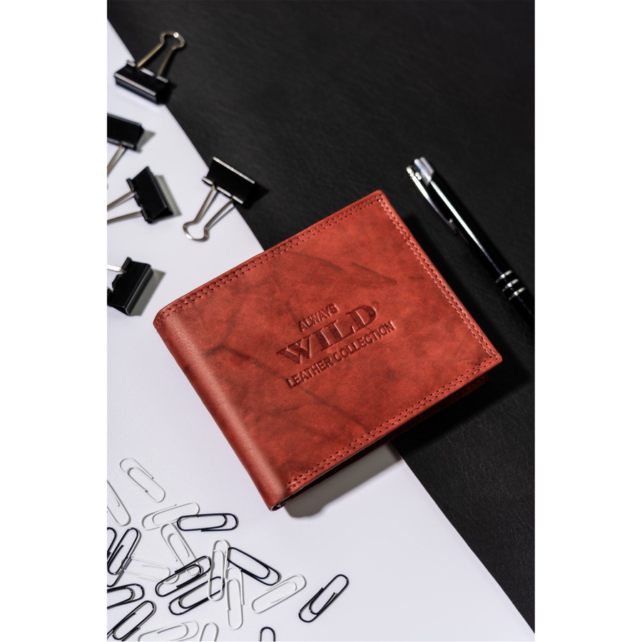 Leather wallet ALWAYS WILD AW-N7-MAL