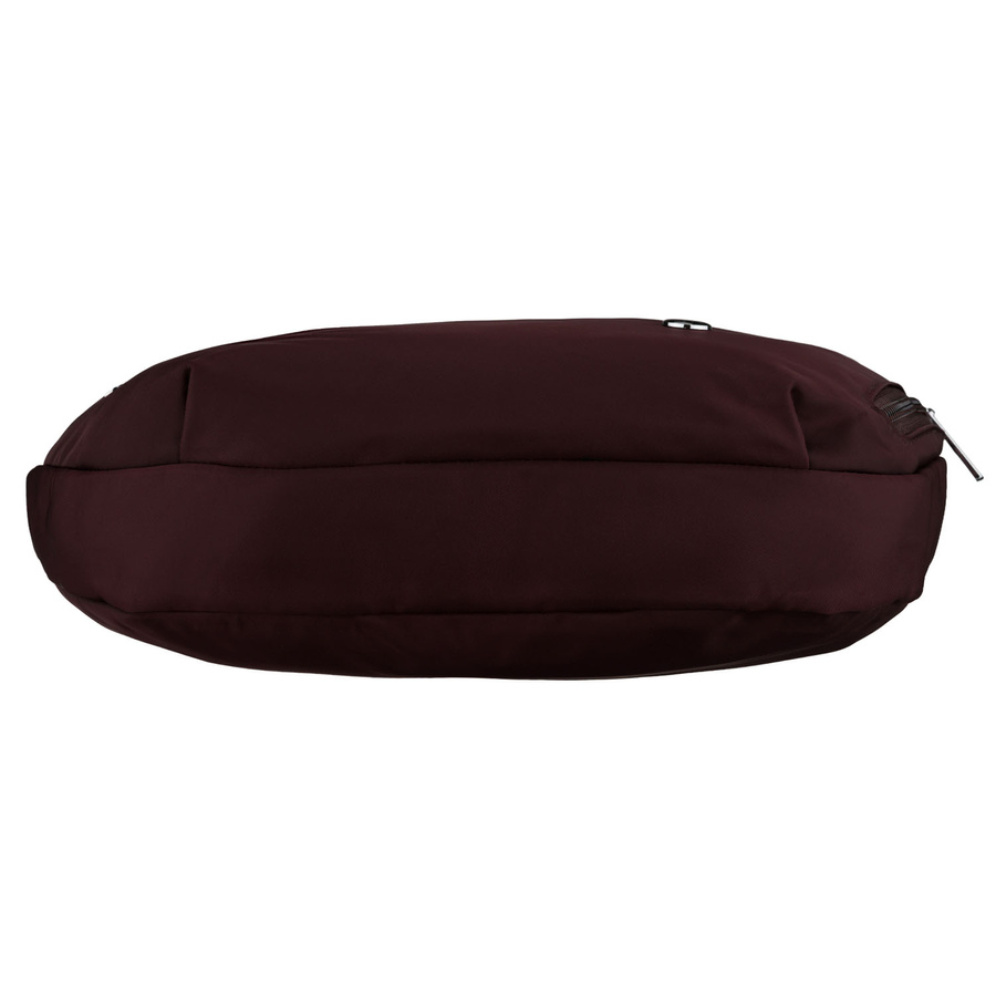 Bordowa torebka damska z poliestru zamykana suwakiem - Peterson