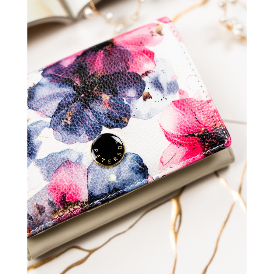 Leather and leatherette wallet RFID PETERSON PTN PX30-PF1