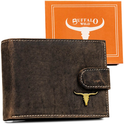 Leather wallet RFID BUFFALO WILD RM-02L-BAW
