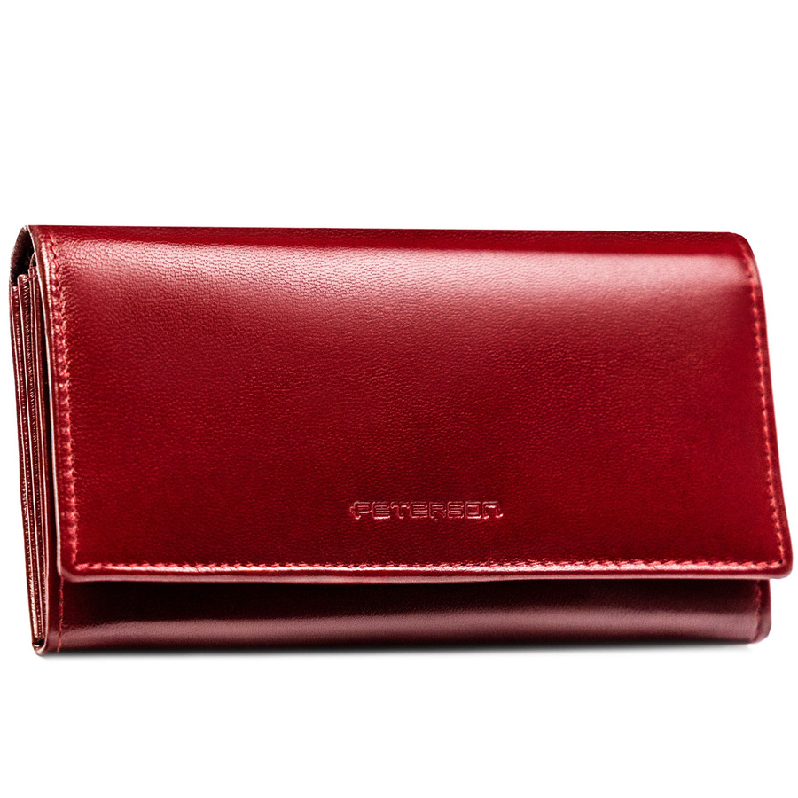 Leather wallet RFID PETERSON PTN RD-08-NGV
