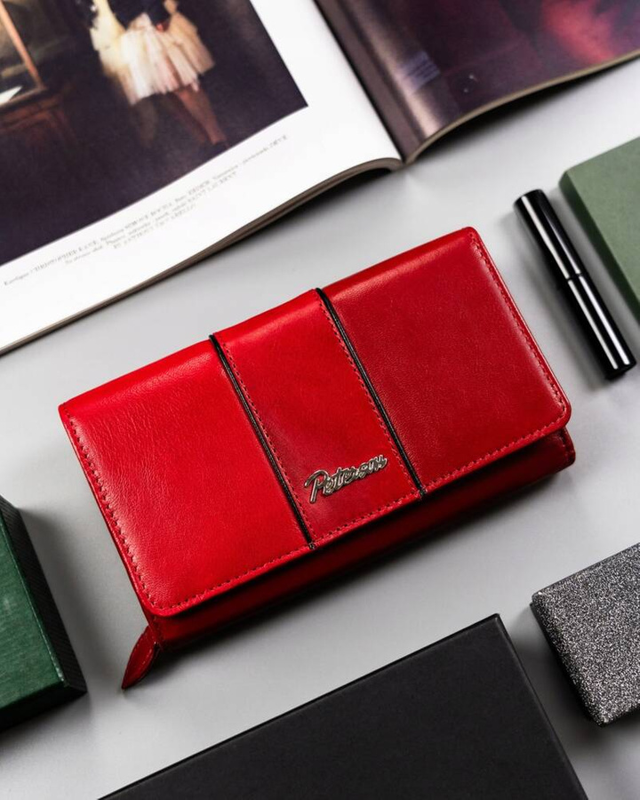 Leather wallet RFID PETERSON PTN KA-22