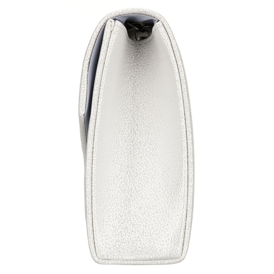 Elegancka kopertówka damska w srebrnym kolorze wykonana ze skóry ekologicznej - Rovicky