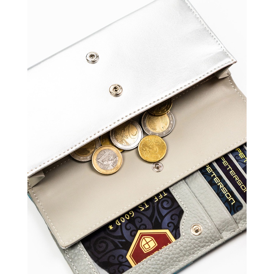 Leather+leatherette wallet RFID PETERSON PTN PX22-1-NPK
