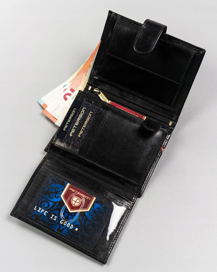 Leather wallet RFID PETERSON PTN 22311L-VT-A