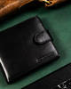 Leather wallet & key ring set PETERSON PTN SET-M-N992L-KCS