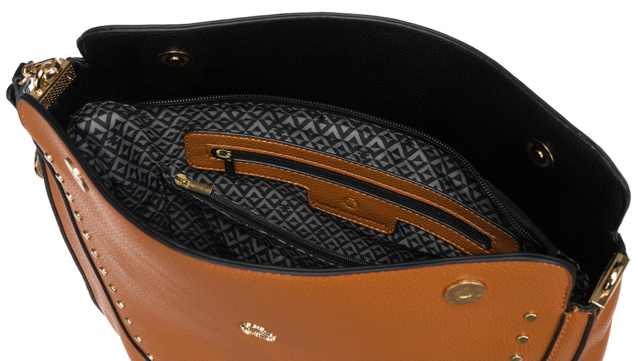 Listonoszka ze skóry ekologicznej z ćwiekami - LuluCastagnette