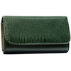 Zielony, poziomy portfel damski ze skóry ekologicznej zamykany zatrzaskiem - 4U Cavaldi
