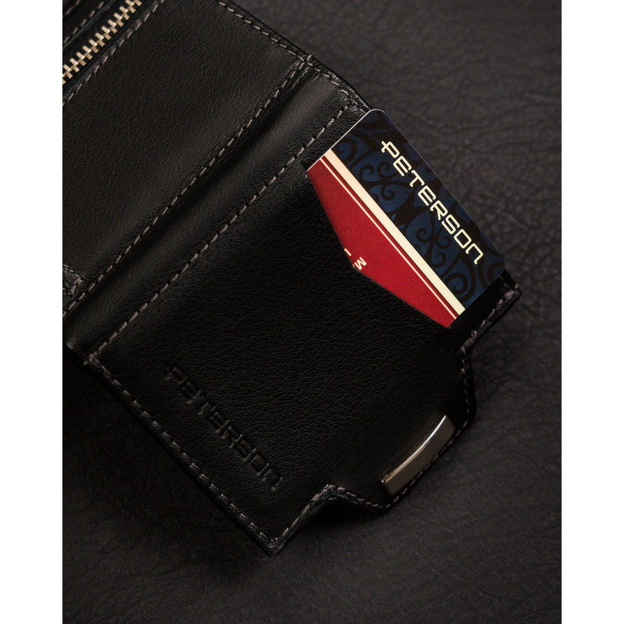 Leather wallet RFID PETERSON PTN W882-CF