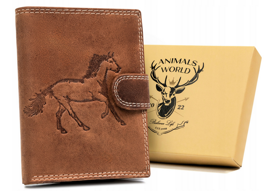 Leather wallet RFID ALWAYS WILD N4L-CHM