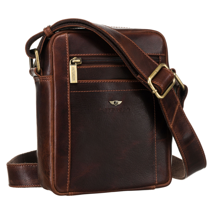 Leather bag PETERSON PTN TB-8020-WAX