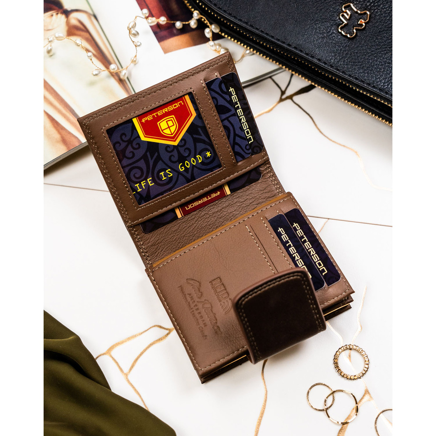 Leather wallet RFID PETERSON PTN PS329-HNL