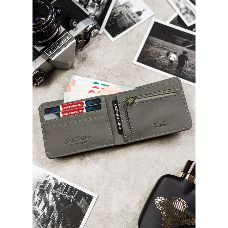 Leatherette wallet RFID PETERSON PTN EH-02Z