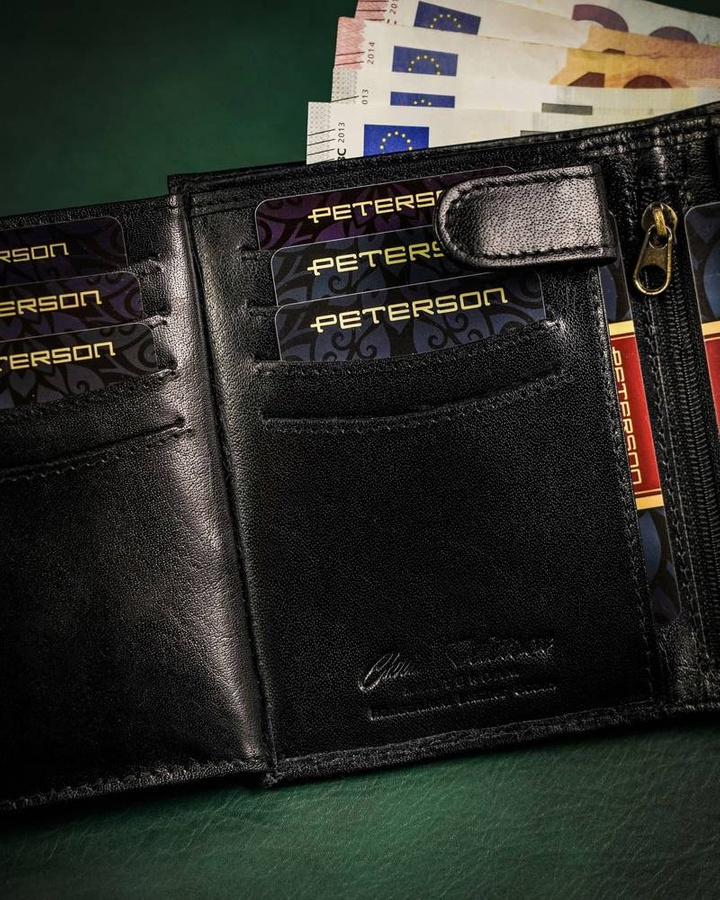 Leather wallet RFID PETERSON PTN 339-P