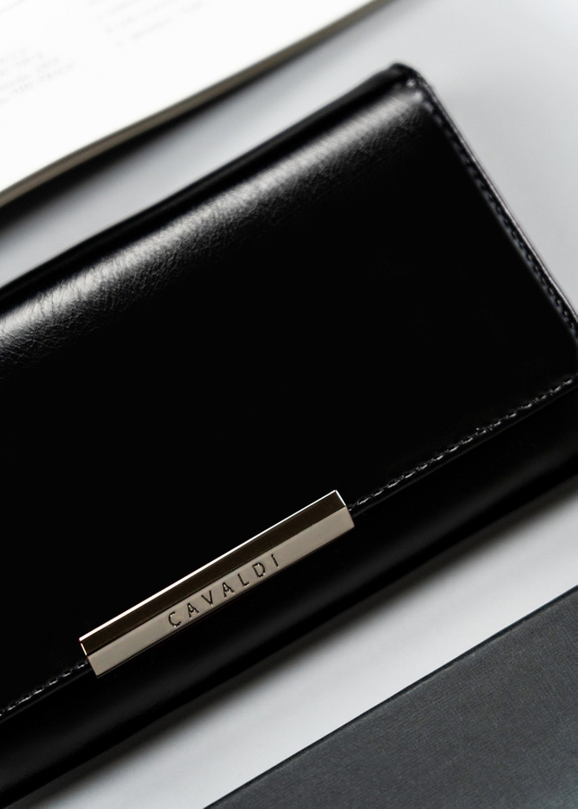 Leather & leatherette wallet RFID 4U CAVALDI PX21-20-BL