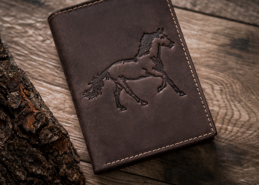 Leather wallet RFID ALWAYS WILD N4-CHM-HORSE