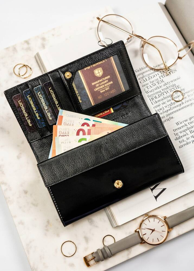 Leather wallet RFID PETERSON PTN 1N-411