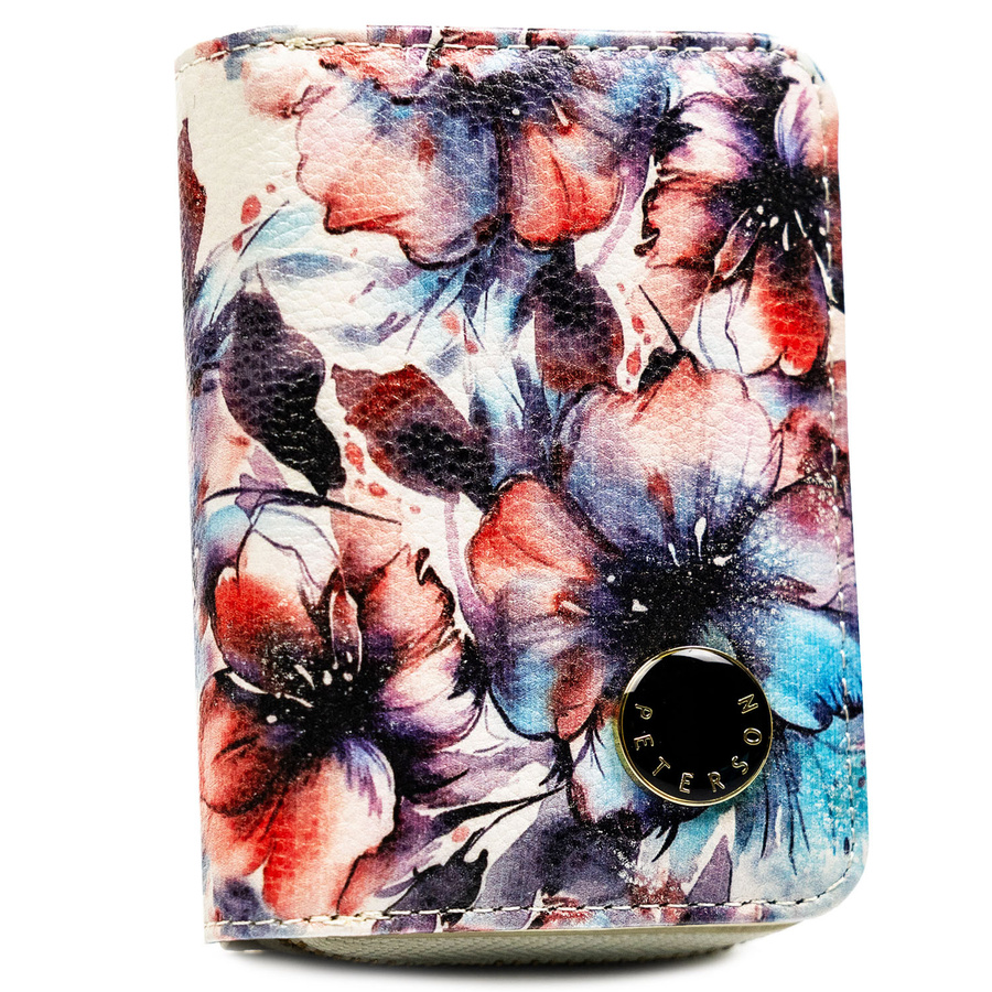 Leather and leatherette wallet RFID PETERSON PTN PX33-PF1