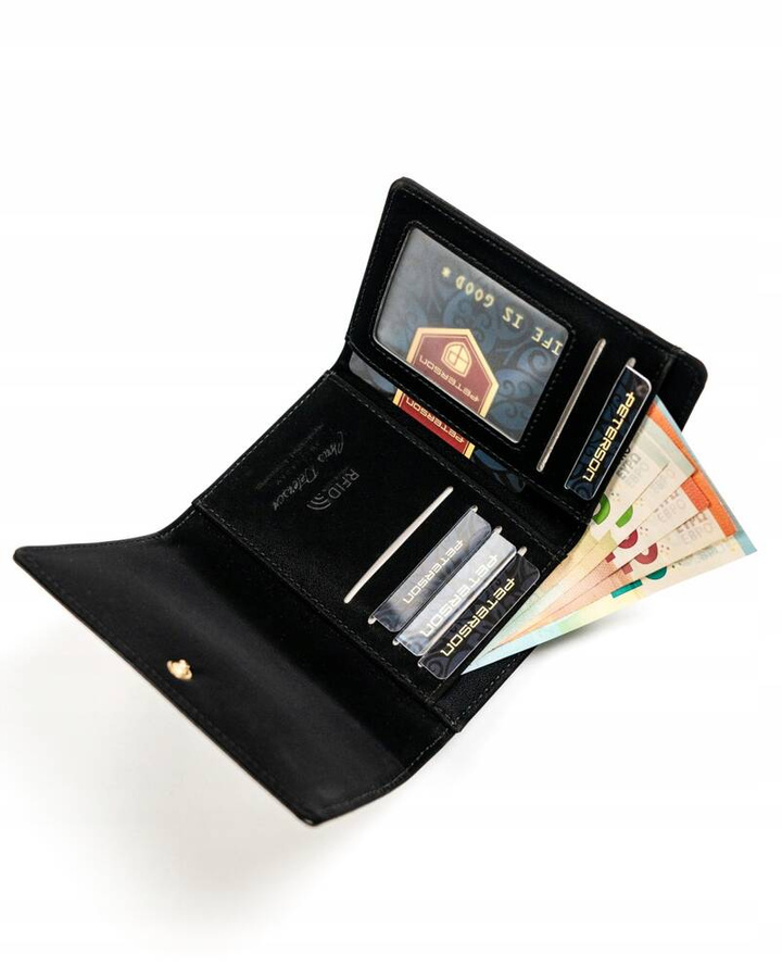Leatherette wallet RFID PETERSON PTN 013-WEI