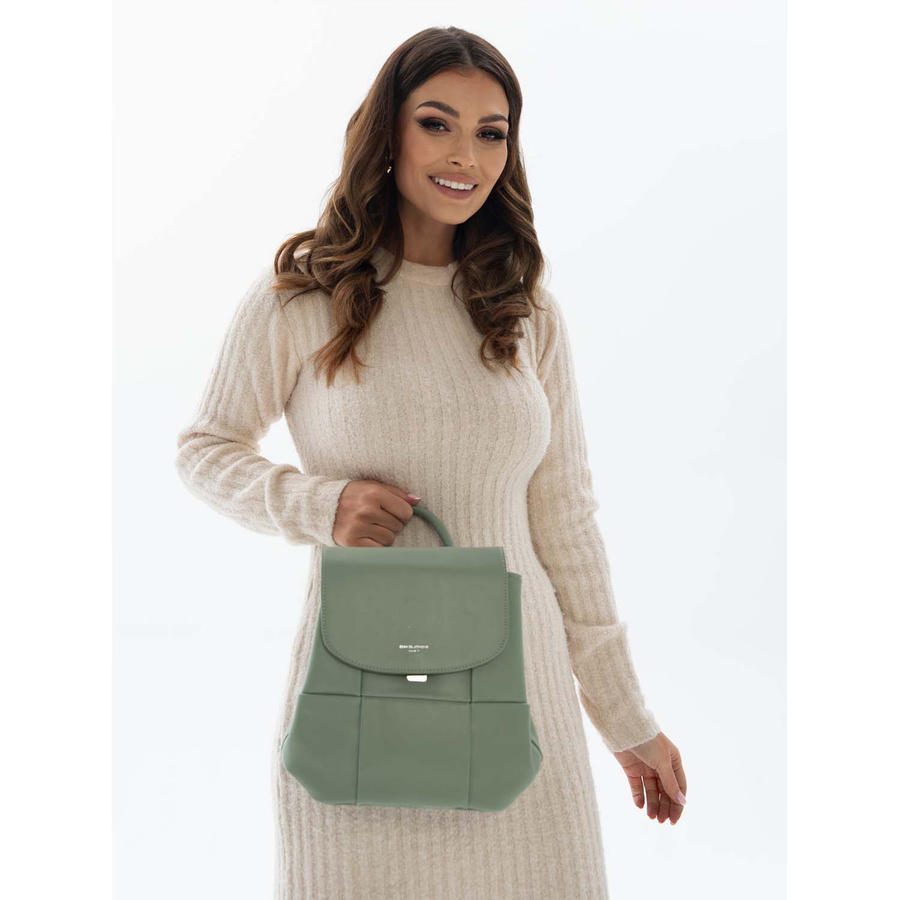 Leatherette bagpack DAVID JONES 6746-2
