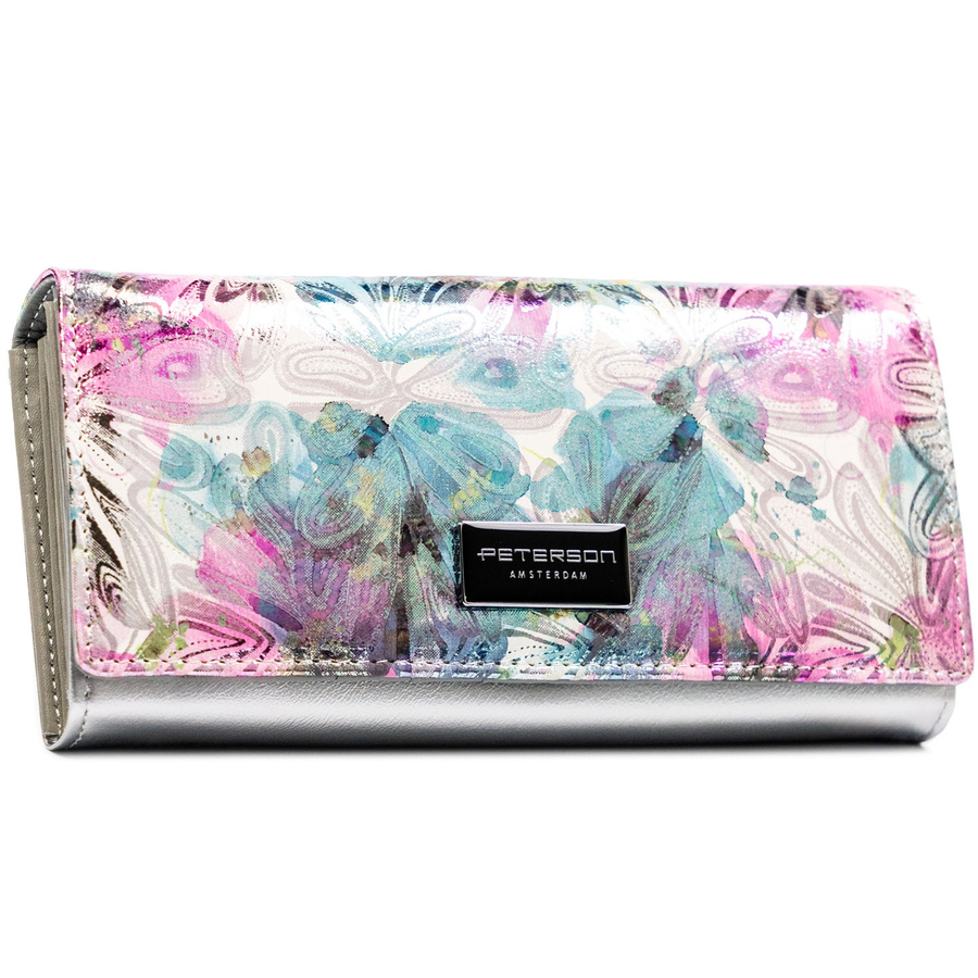 Leather+leatherette wallet RFID PETERSON PTN PX24-1-NPK