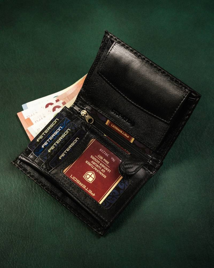 Leather's wallet RFID PETERSON PTN 333-CA