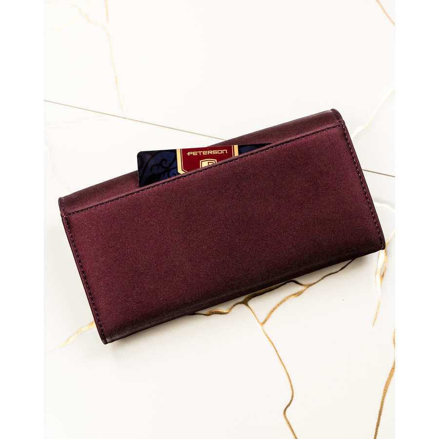 Leather and leatherette wallet RFID PETERSON PTN PS401-HNL