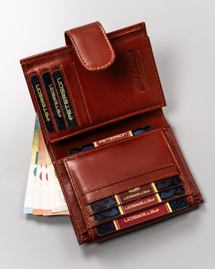 Leather's wallet RFID PETERSON PTN 2516-BO