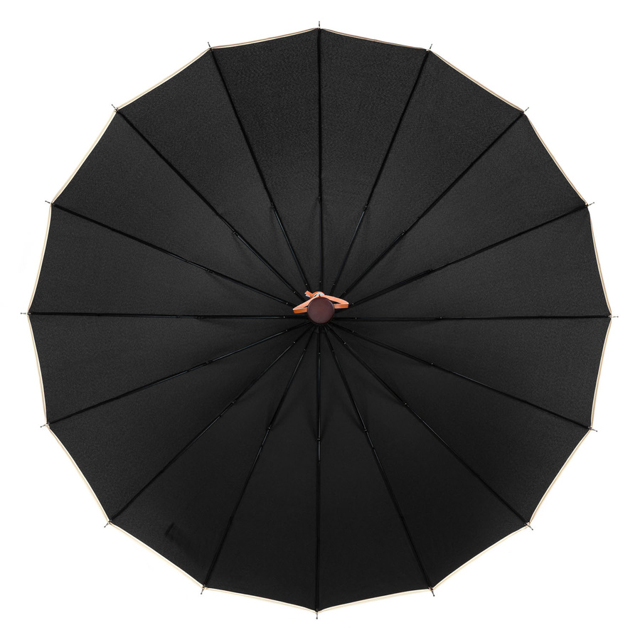 Duży, elegancki parasol rządowy w czarnym kolorze - Peterson