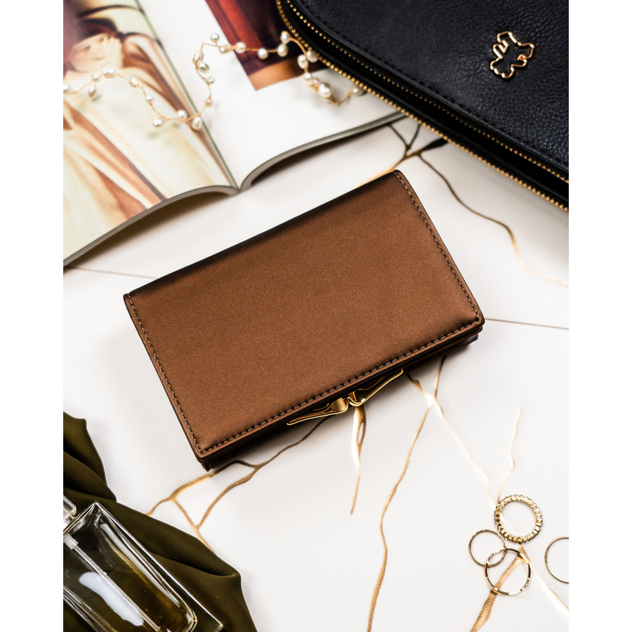 Leather and leatherette wallet RFID PETERSON PTN PS108-HNL