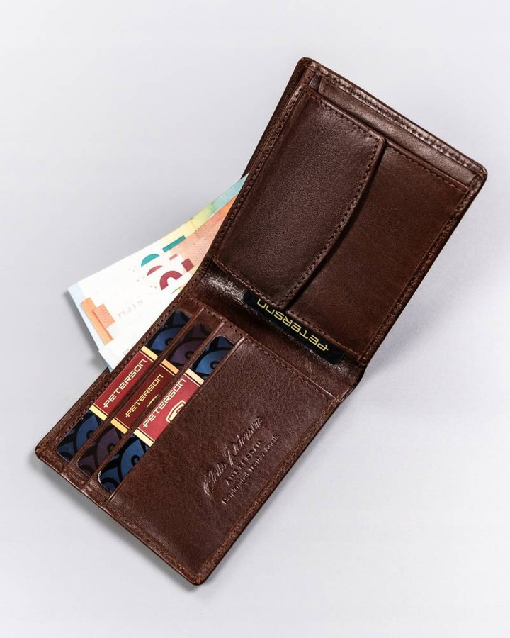 Leather wallet RFID PETERSON PTN 22303-VT