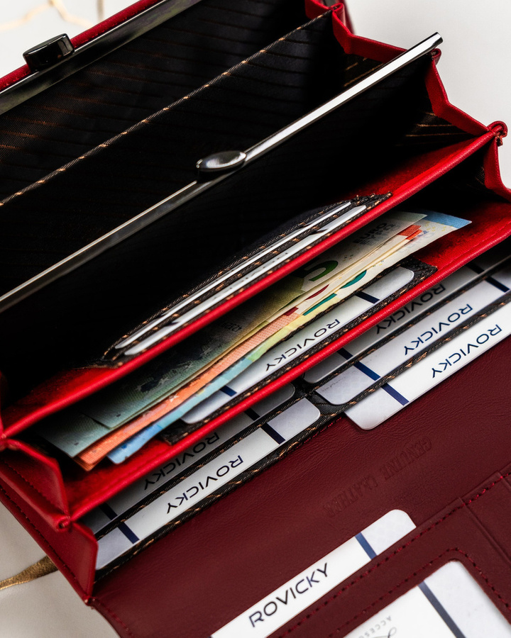 Leather & leatherette wallet ROVICKY RPX-24A-4