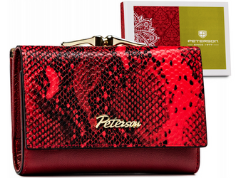 Leather wallet RFID PETERSON PTN SM-412