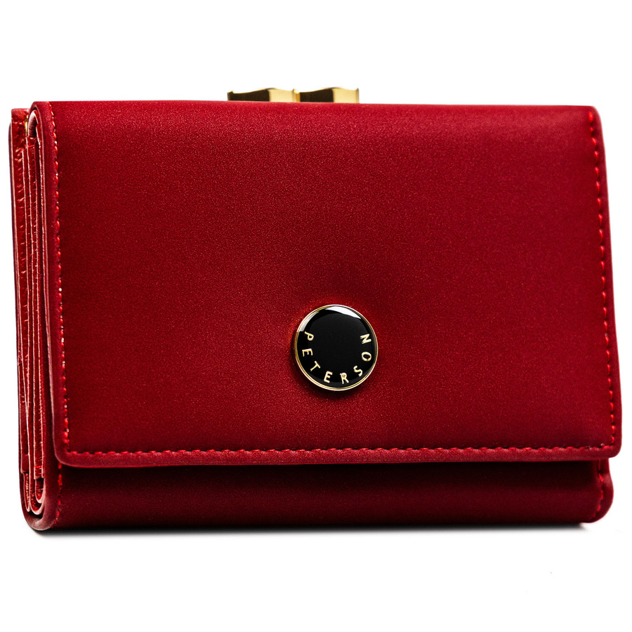Leather and leatherette wallet RFID PETERSON PTN PS15-09-HNL