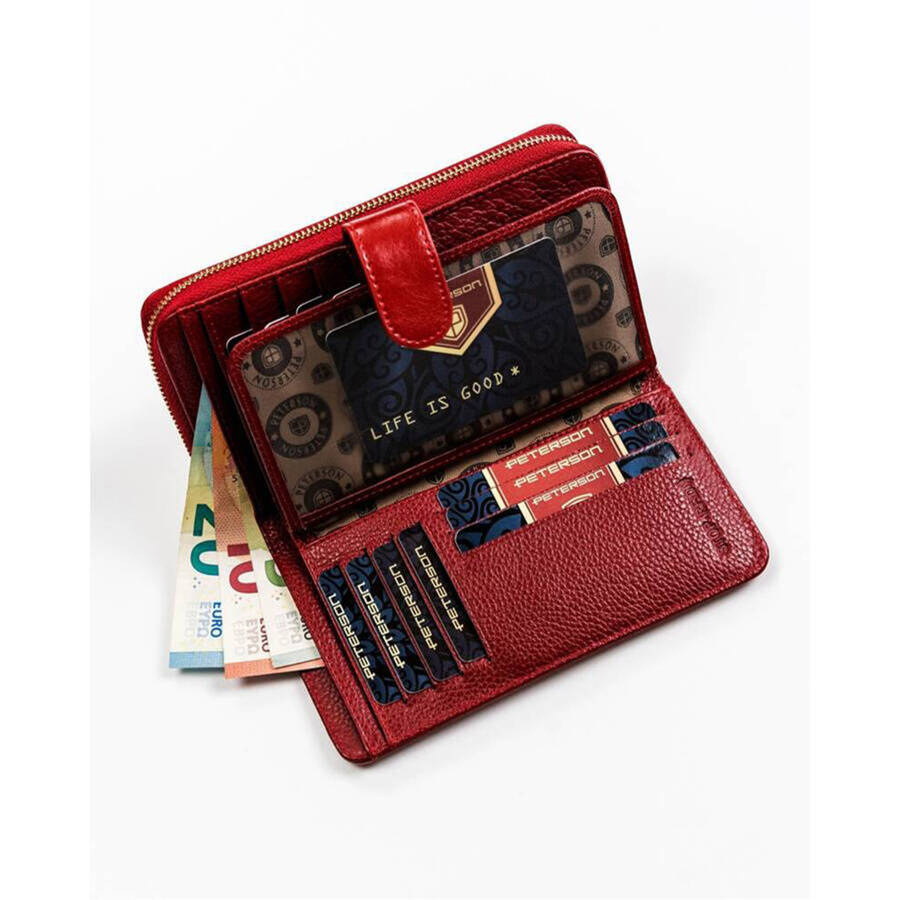 Leather wallet RFID PETERSON PTN PL-603