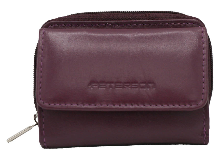 Leather wallet RFID PETERSON PTN RD-210-MCL