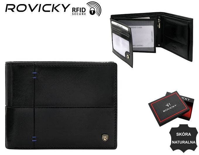 Leather wallet RFID ROVICKY N992-RVTS