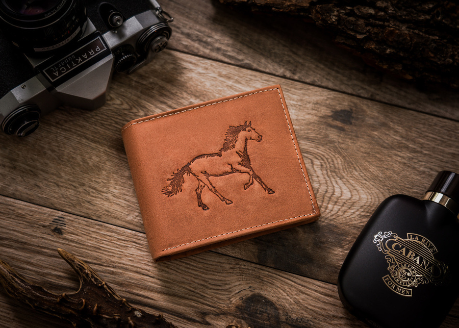 Leather wallet RFID ALWAYS WILD N992-CHM HORSE