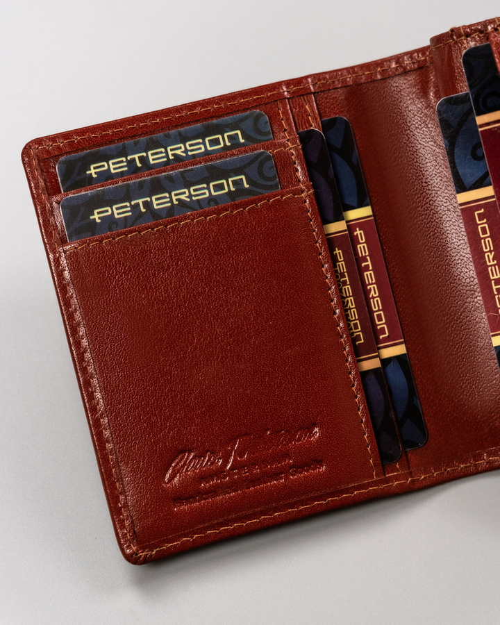 Leather's wallet RFID PETERSON PTN 2517-BO