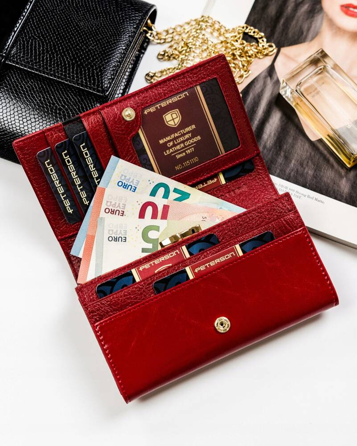 Leather women wallet PETERSON PTN PL-466