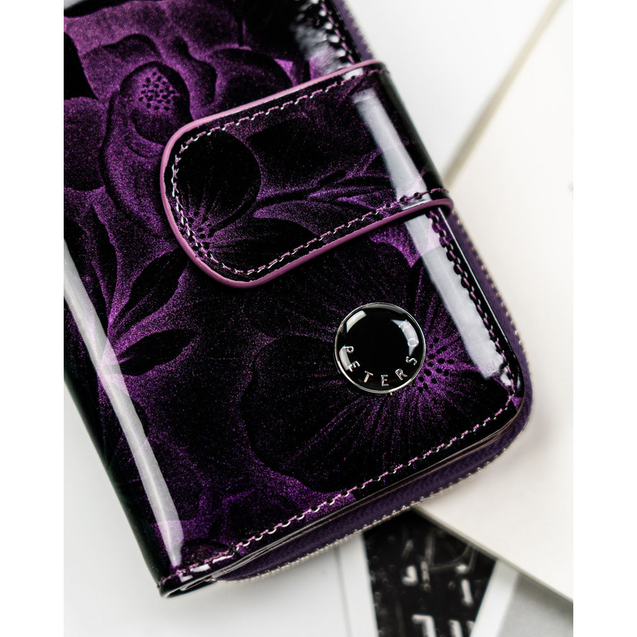 Leather and leatherette wallet RFID PETERSON PTN PS115-FDS