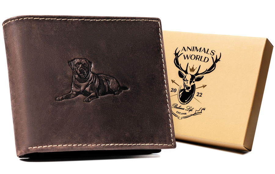 Leather wallet RFID ALWAYS WILD N992-CHM-DOG-1