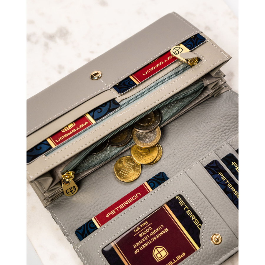 Leather wallet RFID PETERSON PTN PH27-LFL