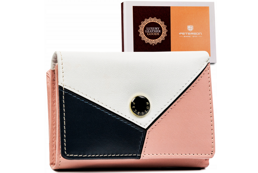 Leather wallet RFID PETERSON PTN RD-17-GCL-Y