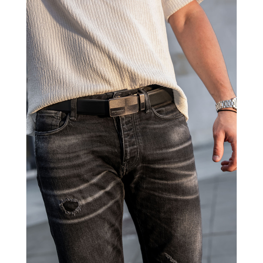 Leather belt PETERSON PTN A011