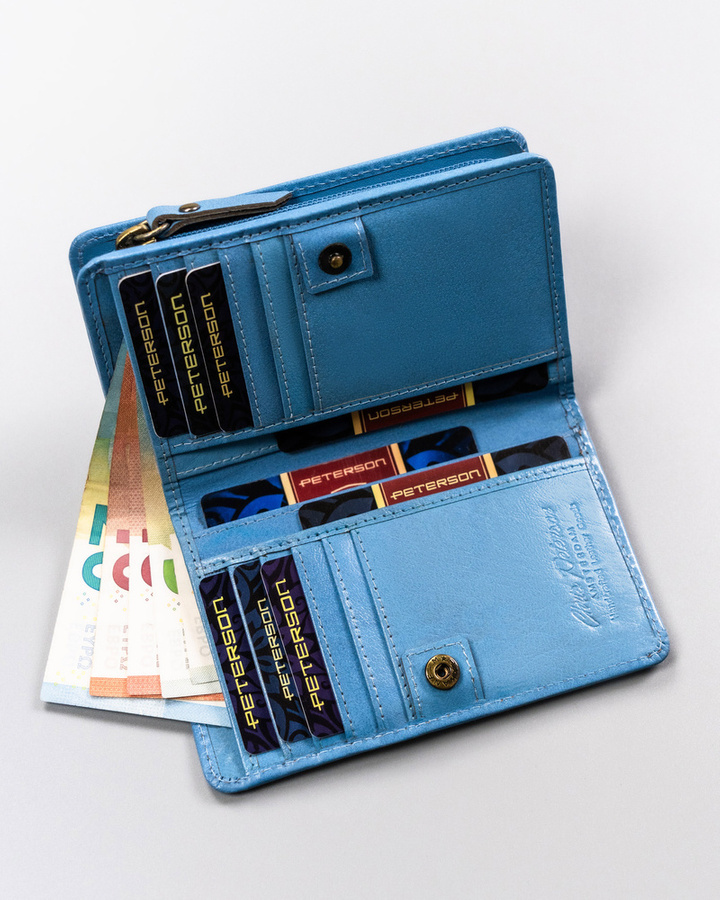 Leather's wallet RFID PETERSON PTN 2550-BO