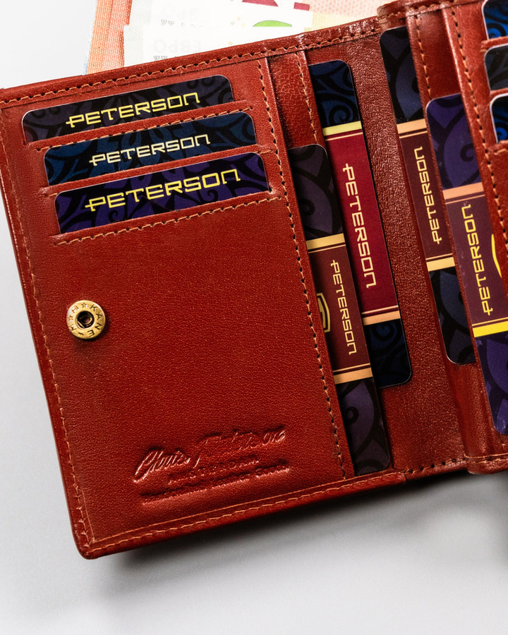 Leather's wallet RFID PETERSON PTN 2549-BO